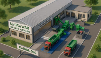 Team members of the Dawar Project in Baghdad working on innovative waste recycling and sustainability initiatives, promoting eco-friendly practices and community participation in Iraq